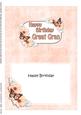5x7 Birthday Great Gran Flowers & Butterflies Matching Inser