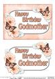 5x7 Birthday Godmother Flowers & Butterflies 3D Decoupage