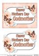 5x7 Mothers Day Godmother Flowers & Butterflies 3D Decoupage