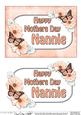 5x7 Mothers Day Nannie Flowers & Butterflies 3D Decoupage