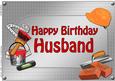A4 Birthday Husband Handyman Tools Card Topper