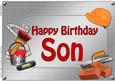 A4 Birthday Son Handyman Tools Card Topper