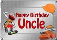 A4 Birthday Uncle Handyman Tools Card Topper