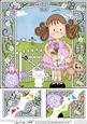 8 x 8 Girlz Zoe's Teddy Scalloped Corner Topper