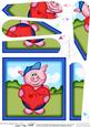 Ziggy Piggy's Heart Fan Pyramage Topper
