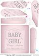 Baby Girl Pink Champers Wine Label Fan Pyramage Topper