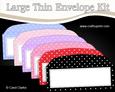 6 Large Slim Polka Dot Envelopes Kit