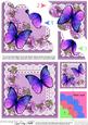 Butterflies & Flowers on Lace Shell Edged Stacker