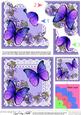 Butterflies & Flowers on Lace Shell Edged Stacker