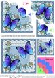 Butterflies & Flowers on Lace Shell Edged Stacker