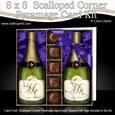 8 x 8 Mr & Mr Champers Chocs & Roses Scalloped Corner Kit