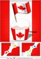 8 x 8 Flying the Flag Canada Scalloped Corner Topper