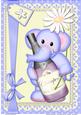A4 Lola Elephant's Champagne Card Topper
