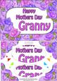 A5 Mothers Day Granny Time 4 Roses Scallop Corner Pyramage