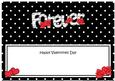Lge Dl Love Forever Valentine Hearts & Roses Insert