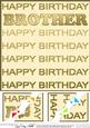 8 x 8 Birthday Brother Scalloped Corner Topper