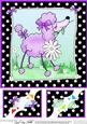8 x 8 Cute Poodle Scalloped Corner Topper