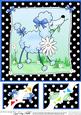 8 x 8 Cute Poodle Scalloped Corner Topper