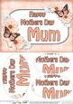 A5 Mothers Day Mum Butterflies & Flowers Oval Pyramage