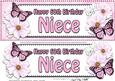 Large Dl 60th Birthday Niece Floral Butterflies 3D Decoupage
