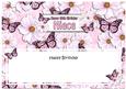 Large Dl 60th Birthday Niece Floral Butterflies Insert