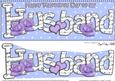 Lge Dl Valentine Husband Hearts & Roses 3D Decoupage