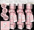 3D New Baby Girl Teddy Cracker Gift Favour Boxes