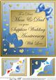 8 x 8 Mum and Dad Sapphire Wedding Anniversary Topper