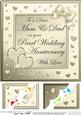 8 x 8 Mum and Dad Pearl Wedding Anniversary Topper
