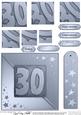 30th Metallic Age Quick Card with Twisted Pyramage