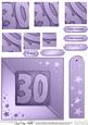 30th Metallic Age Quick Card with Twisted Pyramage