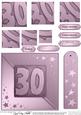 30th Metallic Age Quick Card with Twisted Pyramage