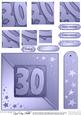30th Metallic Age Quick Card with Twisted Pyramage