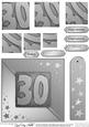 30th Metallic Age Quick Card with Twisted Pyramage