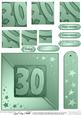 30th Metallic Age Quick Card with Twisted Pyramage