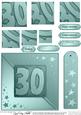 30th Metallic Age Quick Card with Twisted Pyramage