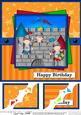 8 x 8 Boriz the Knight Birthday Scalloped Corner Topper