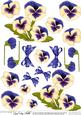 Pansy on Butterfly Lace Matching 3D Decoupage Sheet
