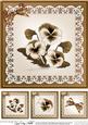 8 x 8 Pansy on Butterfly Lace Quick Card Topper