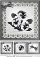 8 x 8 Pansy on Butterfly Lace Quick Card Topper