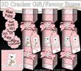 3D New Baby Girl Cracker Gift Favour Boxes