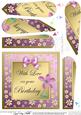 Floral Elegance Birthday Fan Pyramage Topper