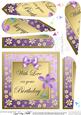 Floral Elegance Birthday Fan Pyramage Topper