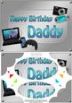 A5 Birthday Daddy Gadgets N Gizmos Scallop Corner & Pyramage