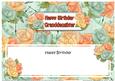 Large Dl Birthday Granddaughter Roses Matching Insert