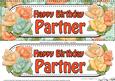 Large Dl Birthday Roses Partner 3D Decoupage