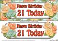 Large Dl Birthday Roses 21 Today 3D Decoupage
