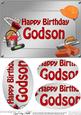 A5 Birthday Godson Handyman Tools Oval Pyramage Topper