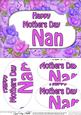 A5 Mothers Day Nan Time for Roses Oval Pyramage Topper