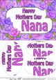 A5 Mothers Day Nana Time for Roses Oval Pyramage Topper
